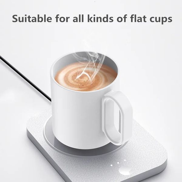 USB Cup Warmer Coffee Milk Tea Water Mug Heater Temperature Adjustable Heating Coaster for Home Office Winter Automatic heating a251028