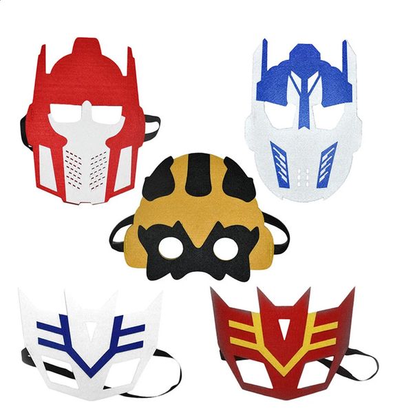 Super Hero Transformer Themed Party Felt Masks Kids Children Boy Birthday Decorations Dress up Costume Mask Favor Gifts 251028