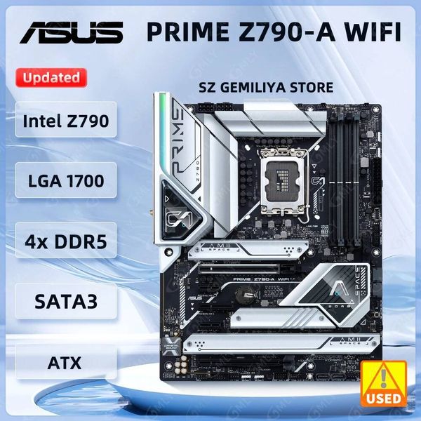 ASUS PRIME Z790A WIFI Motherboard Intel Z790 LGA1700 DDR5 192GB 4xM2 WiFi 6E PCIe 50 ATX support I914900 i913900 i312100