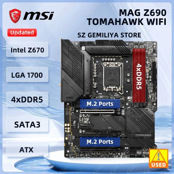 MSI Z690 motherboard MAG Z690 TOMAHAWK WIFI LGA 1700 DDR5 192GB support 13900 14490 13700 14600 12400 14700K 13500 cpu ATX M2