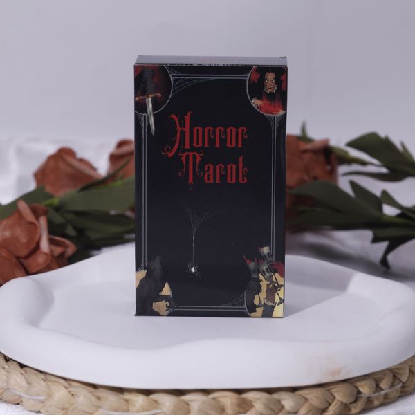 Horror Tarot Cards Deck, Unique Horror - Themed Tarot with Stunning Artwork, Perfect for Tarot Enthusiasts & Collectors, Ideal for Divination, Meditation