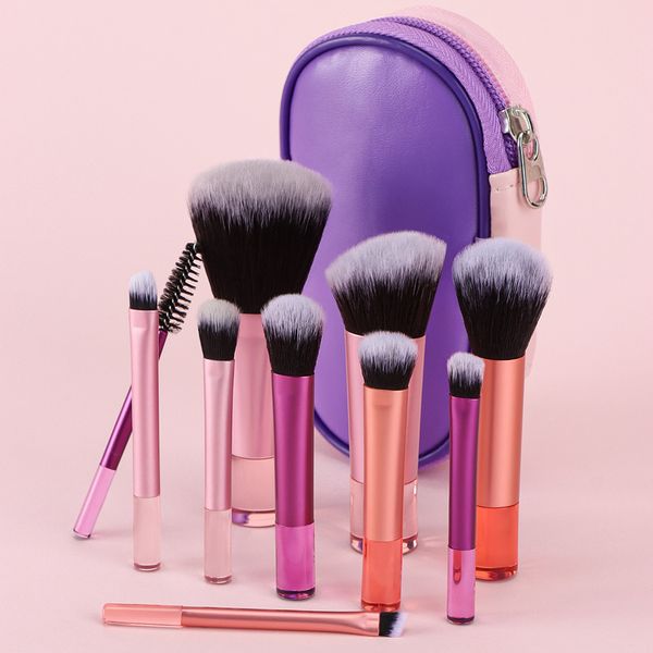 10-Piece Synthetic Fiber Makeup Brush Set Travel-Friendly Portable Kit Full-Face Brush Collection Includes PU Pouch
10-Piece Synthetic Fiber Makeup Brush Set Travel-Friendly Portable Kit Full-Face Brush Collection Includes PU Pouch