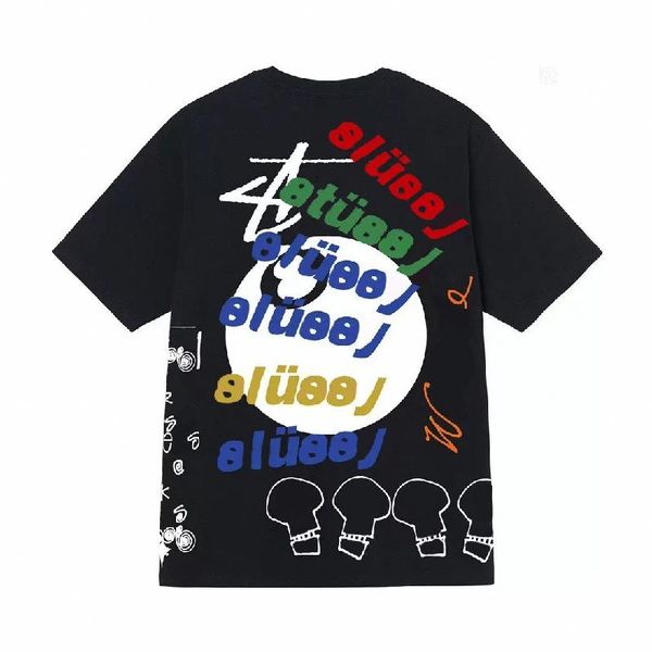 Stusslyshirtlys Shirt Designer Classic Brand Stussytity Shirt Summer Shirts Graffiti Letters Hip Hop Graphics Designer Black 8 Balls Graphic Tee Cotton Tops 0Ae