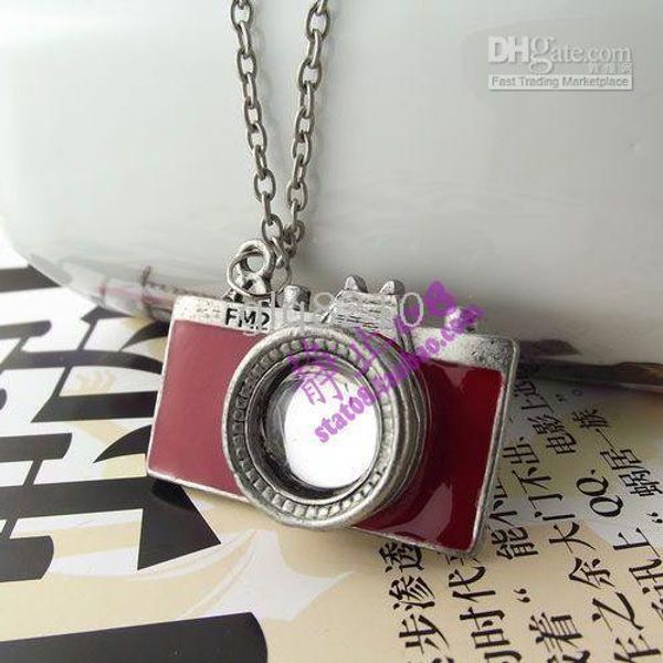 cute retro alloy simulated gemston necklaces fashion long style mini-camera pendant 15pcs/lot, Silver 
cute retro alloy simulated gemston necklaces fashion long style mini-camera pendant 15pcs/lot, Silver