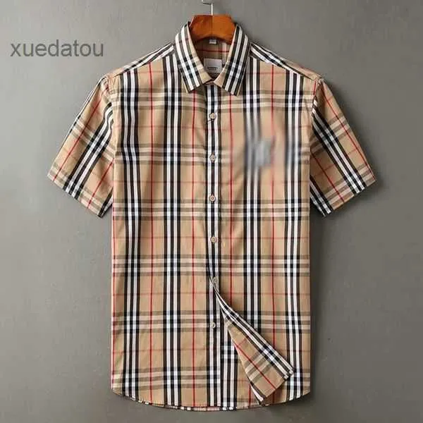 mens casual shirt fashion burbereys mens striped plaid print camisas de hombre lapel short sleeved cotton banquet breathable and comfortable, White;black
mens casual shirt fashion burbereys mens striped plaid print camisas de hombre lapel short sleeved cotton banquet breathable and comfortable, White;black