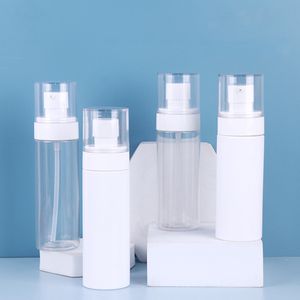 60 ml 100 ml blanc désinfectant pour les mains vaporisateur bouteille cosmétique voyage rechargeable soins de la peau bouteilles de lotion en plastique avec pompe