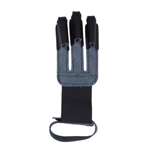 60 uds guantes de tiro con arco 3 dedos hechos a mano de primera calidad Protector de cuero tiro Protector de dedos Color negro y marrón