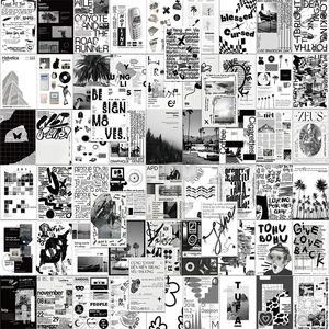 60 pièces autocollants d'affiche de collage d'art noir et blanc Vintage Matisse illustré abstrait Graffiti enfants jouet Skateboard voiture moto vélo autocollant décalcomanies