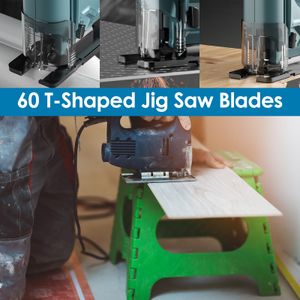 60pcs Jig Saw Blade Set HCS/HSS Starts Saw Blades con Woodworking de lana de rompecería resistente