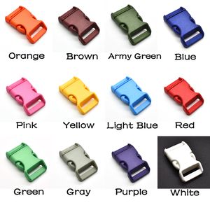 60pcs/lot 1"Mixed Color Plastic Curved Side Release Buckles Backpack Straps Webbing 26mm Hardware Accessories