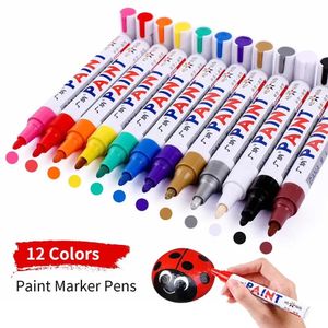 60 pièces ensemble signe stylo multifonctionnel haute qualité couleur peinture marqueur album de bricolage graffti pneu de voiture 231220