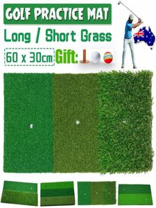 60x30 cm Mat de golf Swing Stick Practice Golpear Nylon Long Grass Ball Tee Tee de entrenamiento al aire libre Ayudas Accesorio Home Gym Fit2036133