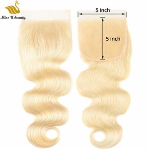 613 Blonde Hair 5*5 HD LaceCLosure 13*4 Frontal Transparent Swiss Lace Remy Human HairPieces