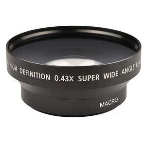 62mm 67mm 72mm 0.43X HD Extension d'objectif super grand angle amovible Micro objectif de caméra universel pour appareils photo reflex numériques Nikon Canon Sony Pentax Olympus