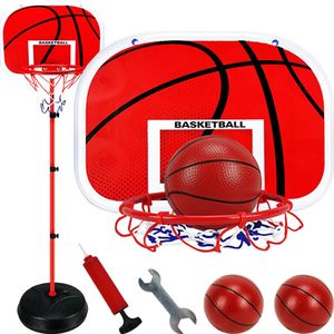 63-165cm Support de support de panier de basket-ball réglable pour enfants de 1 à 14 ans Bébé extérieur intérieur ballon sport panneau arrière jante tirer jouet pour enfants 231220