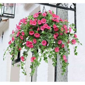 65,5 cm seda artificial gloria de la mañana flor falsa de alta calidad para boda fiesta en casa DIY decoración de mesa a granel 1 Uds 210831