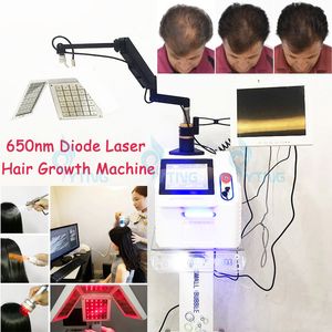 Équipement de croissance de la machine à perte de cheveux au laser 650 nm LED avec un traitement de cuir chevelu à haute fréquence
