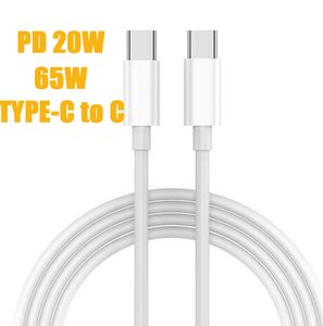 65W 20W Type-C vers Type C Câble de données 1M 3FT 1.5M 2M Android Charge Rapide Super Rapide USB-C C à C Double Chargeur Adaptateur Lignes PD Pour Huawei Samsung Apple MacBook IMac Pro