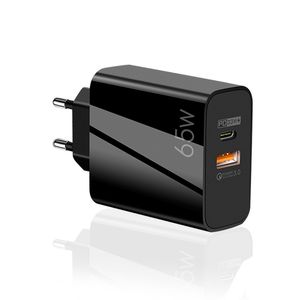 Chargeur USB C PD à Charge rapide GaN 65W pour iPhone 13 12 Pro Max Macbook ipad MacBookPro Air Huawei Xiaomi Samsung EU UK prise américaine adaptateur secteur de Charge PD