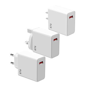 67W Super Fast Charge Super adaptateur mural USB Flash Charge Chargeur de téléphone portable 5V5A European US UK Gauge Adaptateur USB tête de charge