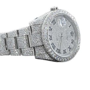 687Q 2023 Latt Llegada VVS Moissanite Reloj automático unisex de Hip Hop con tachuelas de diamantes de 30 quilates a precio Bt