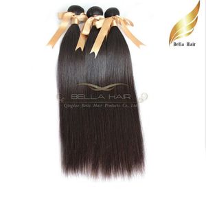 8a 10 34 100 cheveux mongols tisse 3pcs / lot de cheveux humains droites extensions de cheveux humains dhl livraison gratuite bellahair couleur naturelle