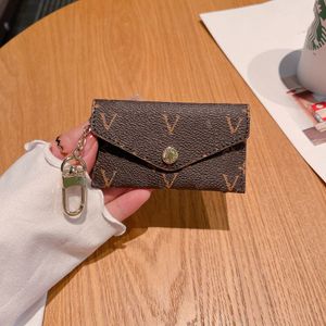 6 colores Diseñador de lujo Llavero Monedero Mujeres Clásico Grafito Cartera Bolsa Titular de la tarjeta Pasaporte Bolsa para llaves Llavero para hombre Bolsillo con cremallera