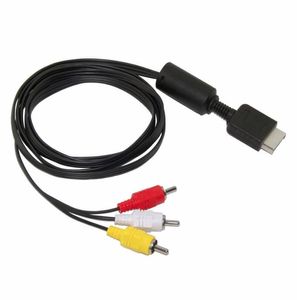 Cable de audio y video de 1,8 m a 5 RCA AV para PS3 / PS2 AV Component TV Cable de video negro