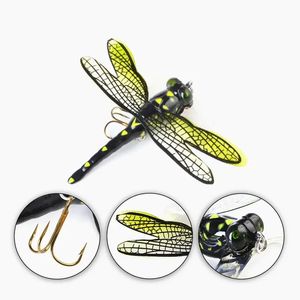 6G 7,5 cm Topwater Dragonfly mouches insectes Laure de pêche à la mouche Trout Popper Bait artificiel Wobblers pour la traîne