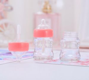 Botella de leche de 6ml, brillo de labios de plástico, tubo vacío, novedad cosmética, brillo de labios para pezón, contenedor de embalaje al por mayor