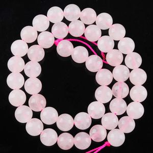 6mm 8mm 10mm Rose Quartzs Charm Natural Stone Beads DIY Bracelet Necklace For Jewelry Making DIY Accessories BY915