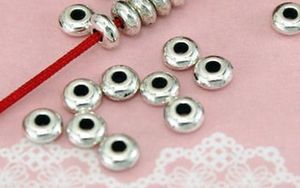 Modèle de 6 mm Perles d'espaceur en alliage en métal Perles de trou Perles plats Bouddha Népal pour la fabrication de bijoux