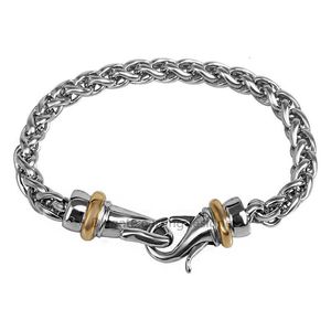 6MM d'épaisseur en acier inoxydable chaîne de blé S925 bracelet de créateur hommes bijoux de mode accessoires couple placage bracelets en or bijoux de mode de luxe