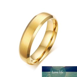 6mm Wedding Ring Stainless Steel Wiredrawing Blue Gold Black Men Jewelry