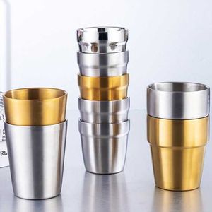 6 oz/180 ml 10 oz/300 ml Vumpler Beer Beer taza de café Glass Copa de agua Copa de agua 18/8 Acero inoxidable 2 paredes Embalaje apilado 10 piezas en una caja