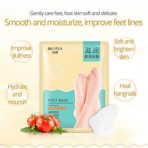 2 unids / paquete Exfoliante Pies Máscara Pedicura Calcetines Peel Pie Mask Foot Spa Scrub Collagen Oye Mask Anti-broinked Eye Pelche Face Care