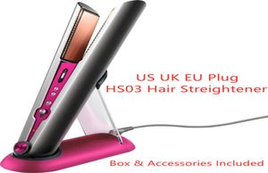 6pcs 2 en 1 de marque de marque Hair sans fil lisseur curling poils de fer roueur noir nicklefuchsia US EU UK plug avec cadeau Box2764548