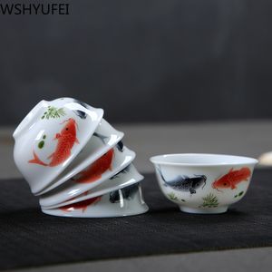 Ensemble de tasses à thé chinoises en céramique, 6 pièces, théière à feuilles mobiles, verres à thé Oolong