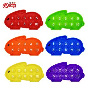 6 pièces lapin dix cadres Table numérique jouet mathématique apprentissage éducation jeu de société aides pédagogiques pour enfants maternelle étude jouets 240307