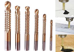 6pcs Titanium enduit HSS Bit de forage ENSIGNE ÉLECTRIQUE PLAST PLANT Métal Grooving Saw Forets Bits en bois Bits Carpenter Woodwork4031916