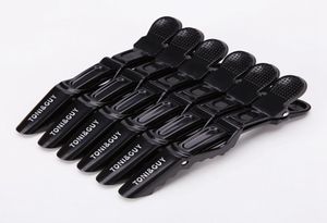 6pcslot Clip de plástico para el cabello Abrazaderas de peluquería Sección de garra Pinzas de cocodrilo Peluquería para estilismo de salón Accesorios para el cabello Horquilla 2612692