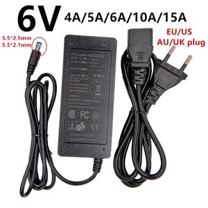 Suministro de adaptador de potencia de CA universal de 6V a CC 110V 220V 6 Volt 4a 5a 6a 10a 15a Convitador de interruptor Adaptador Adaptador 5.5 mm*2.5 mm