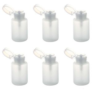 6x 150 ml Nail Art Makeup Polish Plastic Pump Dispeller Bottle Remover White 240416