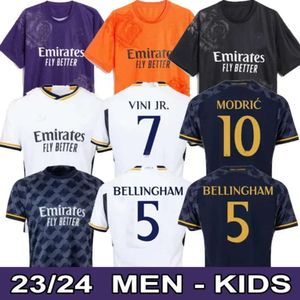 6XL XXS 24 Jerseys de fútbol del Real Madrid Bellingham VINI JR Fans Versión del jugador CAMAVINGA TCHOUAMENI VALVERDE ASENSIO MODRIC 23 24 Camiseta de fútbol Hombres Kits para niños 83