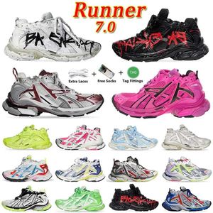 7.0 Hommes Femmes Runner Designer Chaussures de course Paris Transmit Sense Baskets rétro Noir Blanc Déconstruction Bury Baskets décontractées Jogging