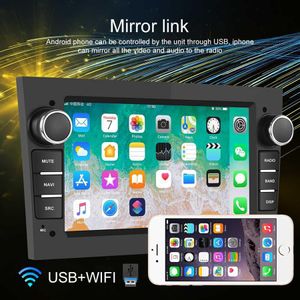 7 2 Din Android 10 Autoradio 4G 64G GPS Bluetooth Audio stéréo miroir lien FM Autoradio lecteur multimédia pour Opel Astra241A