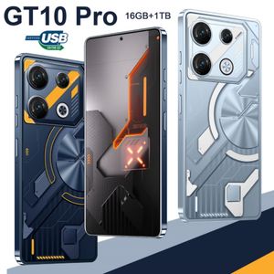 7,3 pouces GT10PRO Android Smartphone étanche à la poussière antichoc WIFI double caméra tout-en-un 256 Go 512 Go 1 To ROM 8 Go de RAM téléphone portable