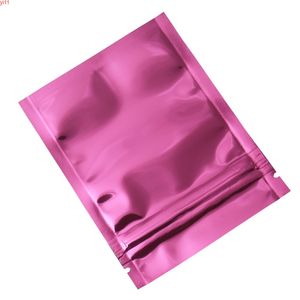 7.5 * 10 cm Envío de DHL Bolsa de embalaje Ziplock de papel de aluminio rosa 1000 unids / lote Sellado automático Cierre de cremallera resellable Mylar Paquete Bolsas de alta calidad