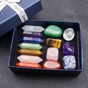 7 ensemble de Chakra Reiki pierre naturelle pierres de cristal polissage roche Quartz Yoga énergie perle Chakra décoration de guérison