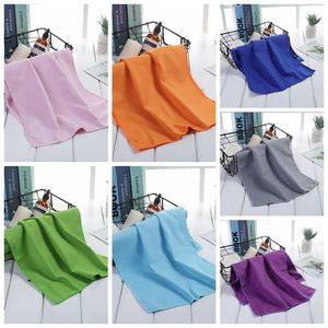 7 couleurs 35 * 80cm sport serviette de refroidissement voyage en plein air natation serviettes en microfibre séchage rapide débarbouillette débarbouillette serviette CCA11723-A 30pcs